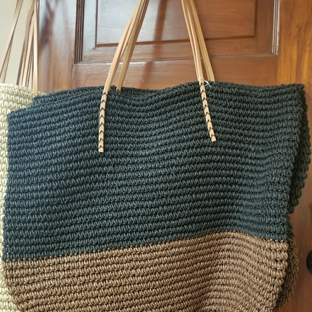 Large woven tote bag